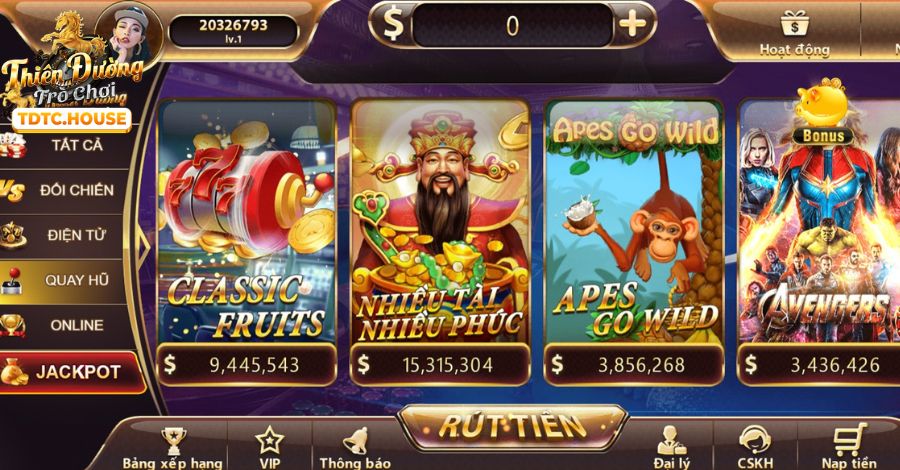 Hình ảnh máy đánh bạc slot với biểu tượng jackpot và tiền xu